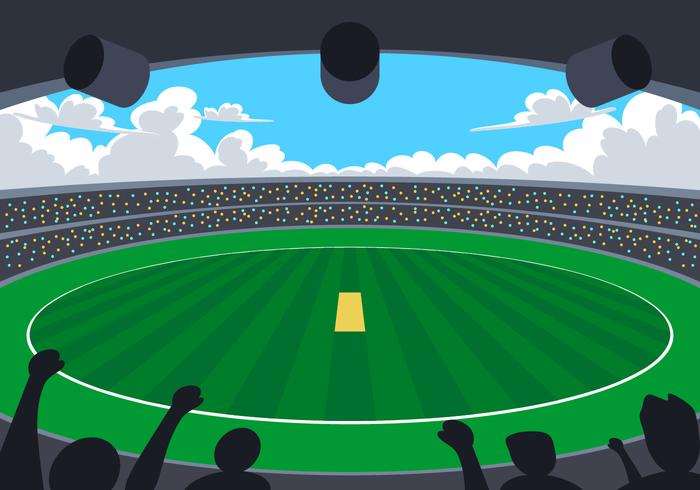 Cricket Stadium Vector 427012 Vector Art at Vecteezy