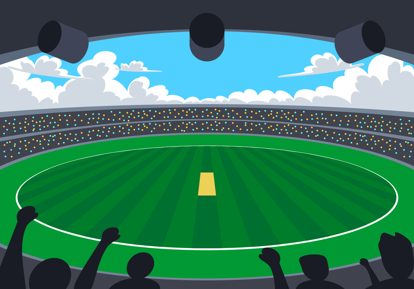 Cricket Ground Vector Art, Icons, and Graphics for Free Download