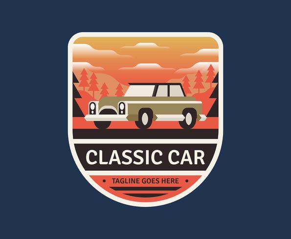 Car Retro Badge vector