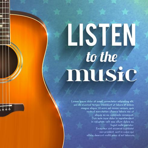 Music Background With Guitar vector