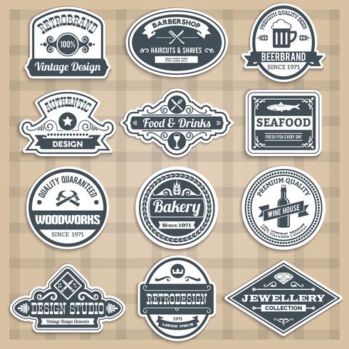 Retro Emblems Set vector