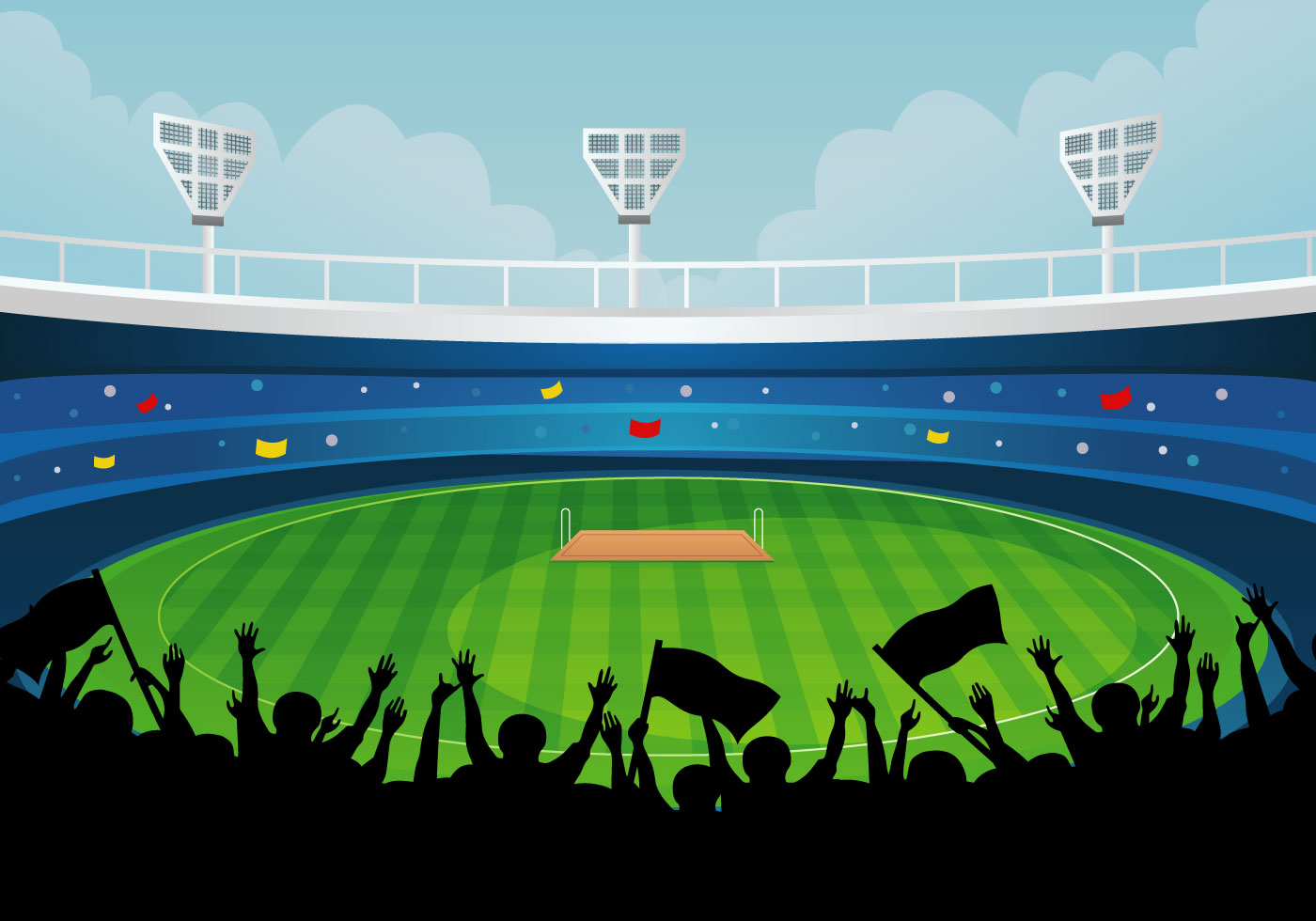 Cricket Match Vector Art, Icons, and Graphics for Free Download