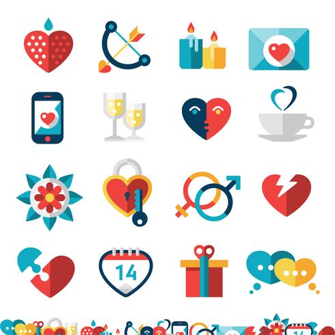 Dating Icon Set vector