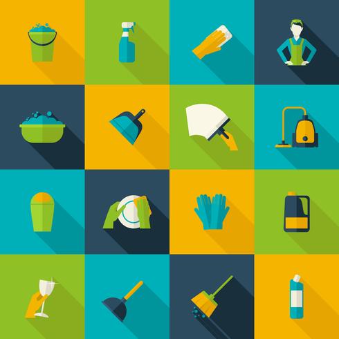 Cleaning Icon Flat vector