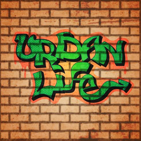 Graffiti wall background vector