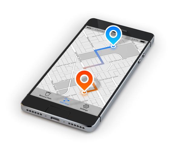Smartphone Mobile Navigation vector