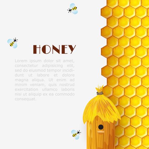 Honey Beehive Background vector