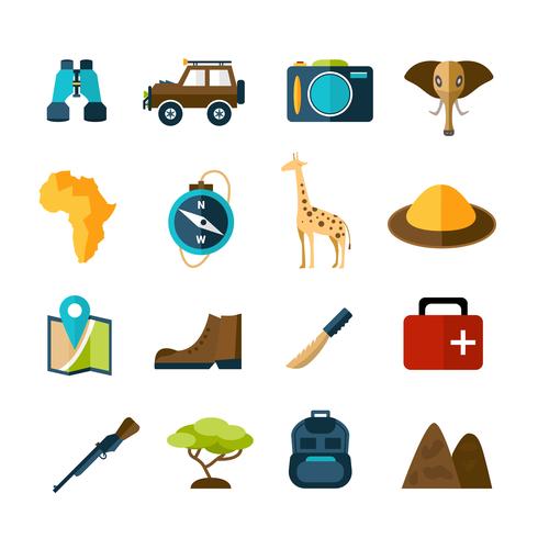 Conjunto de iconos de Safari vector