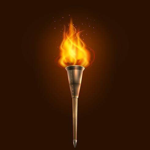 Torch illustration icon poster vector