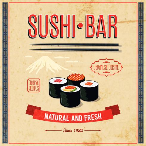 Asian Food Poster vector