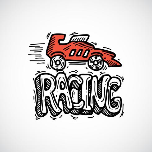 Racing Icon Sketch vector