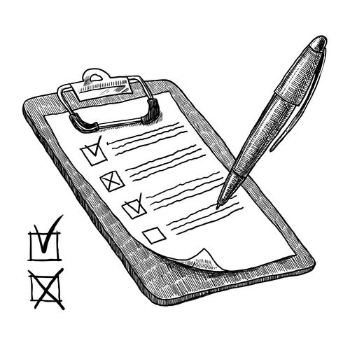 Clipboard With Check List vector
