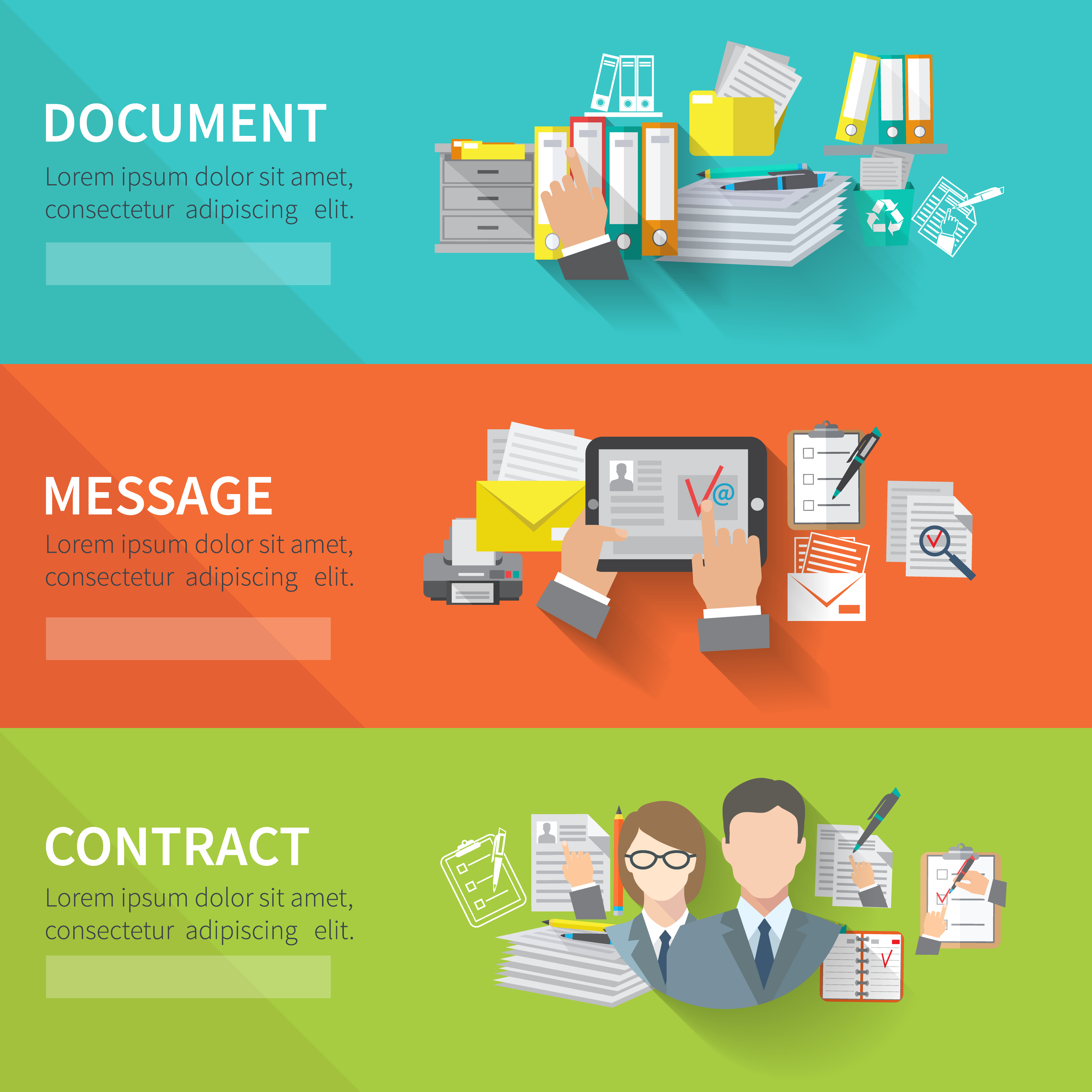 Document Banner Set 427332 Vector Art at Vecteezy