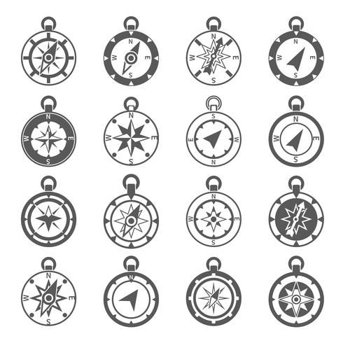 Compass Icon Set vector