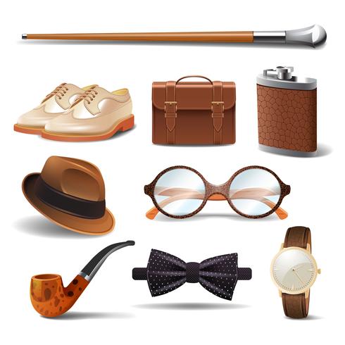 Gentleman Realistic Set vector