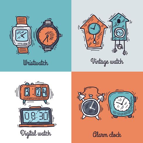 Clock Design Concept vector