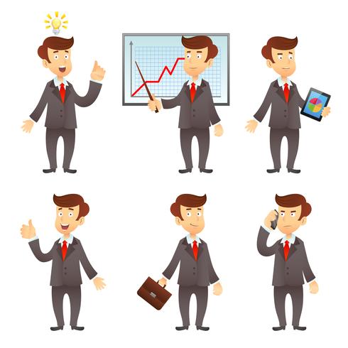 Businessman cartoon character vector