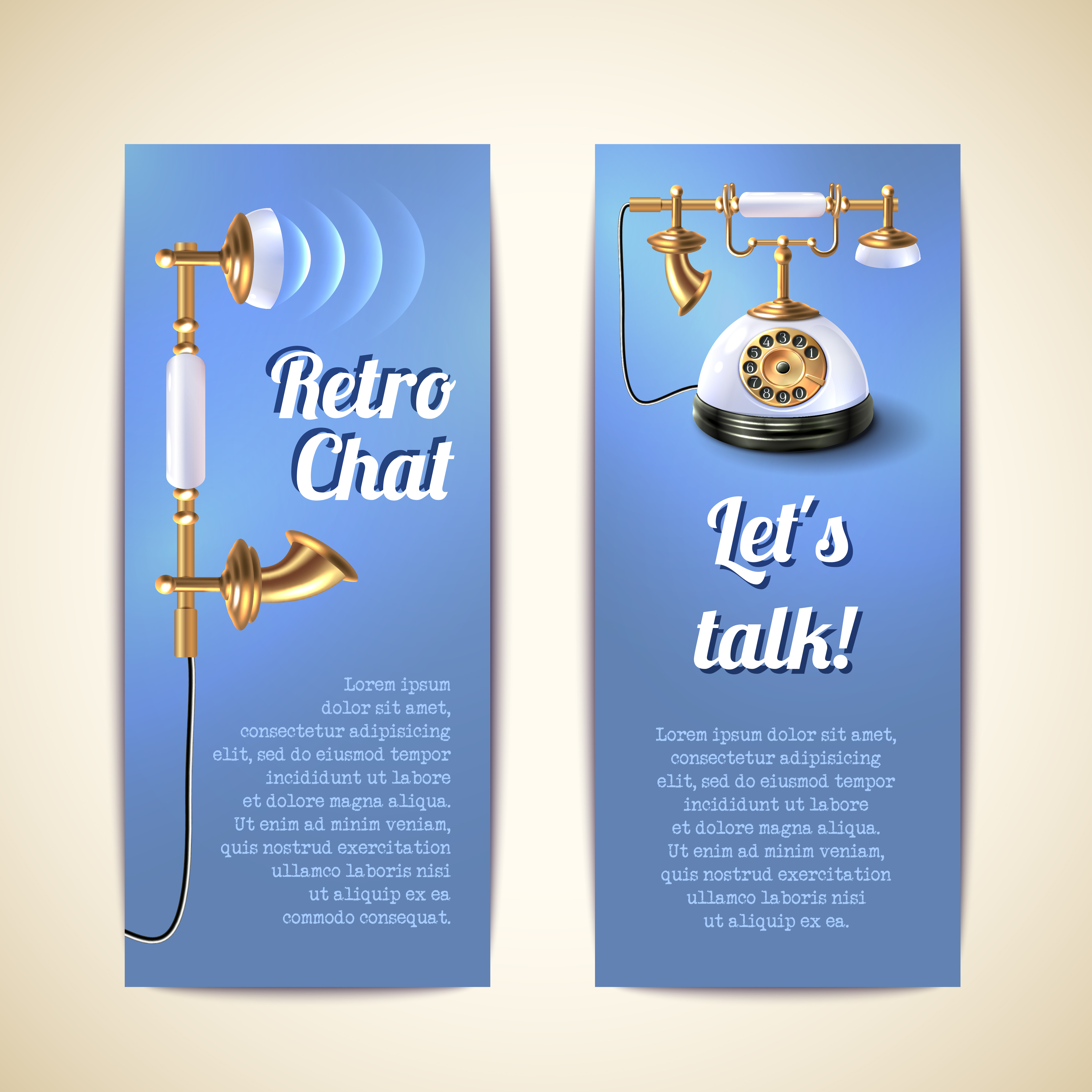 Telephone Banners Vertical 427349 Vector Art at Vecteezy