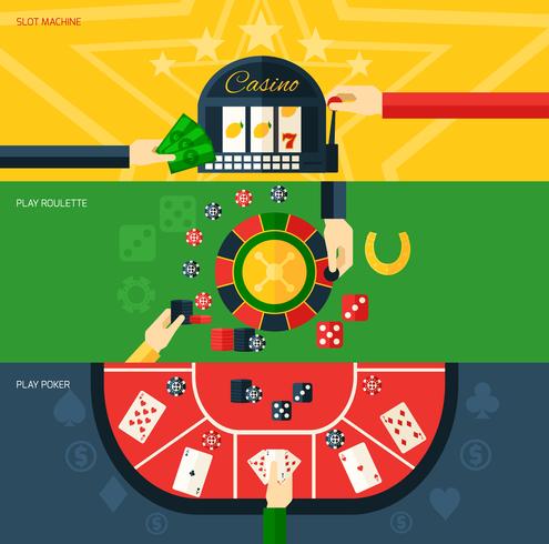 Conjunto de Banners de Casino vector