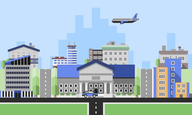 Office Buildings Background vector