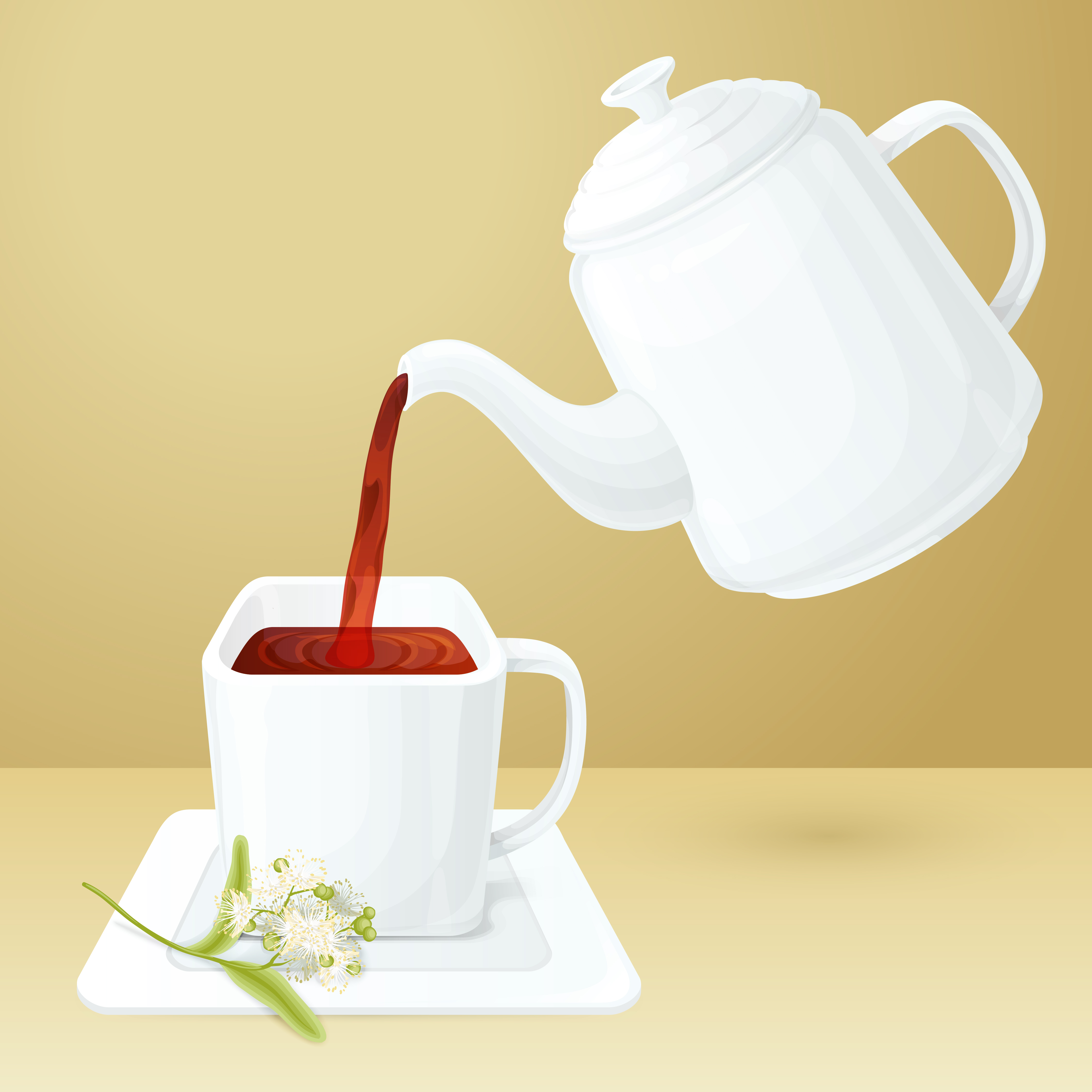 Tea Cup And Pot 427388 Vector Art at Vecteezy