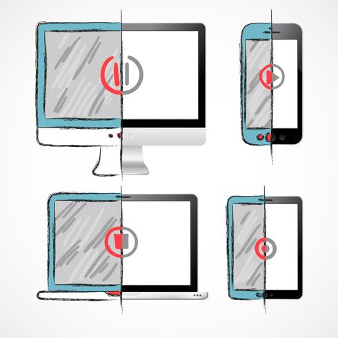 Digital Devices Set vector