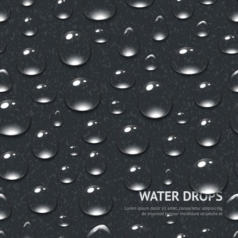 Gotas de agua de patrones sin fisuras vector