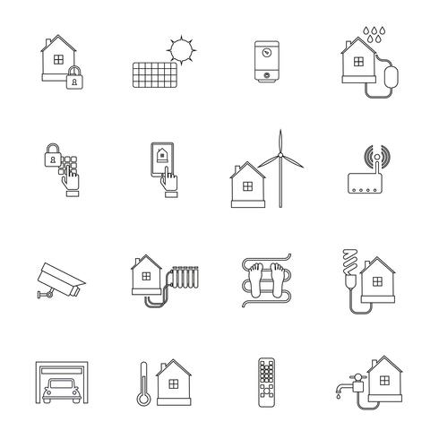 Smart Home Icon Outline vector