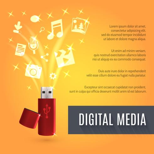 Usb Flash Drive Media vector