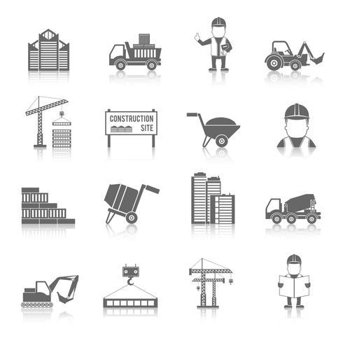 Conjunto de iconos de construcción vector