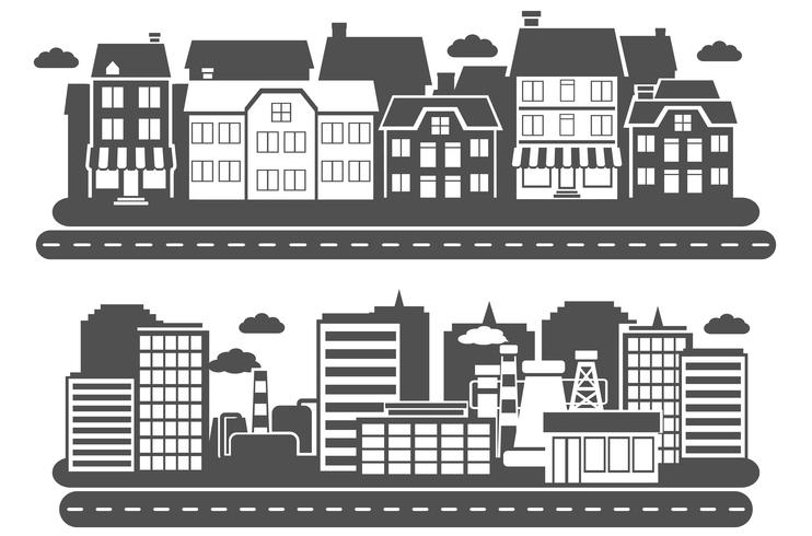 Landscape City Banner vector