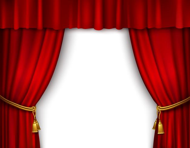 Stage curtain isolated vector