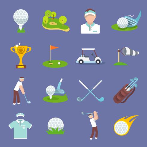 Golf Icon Flat vector