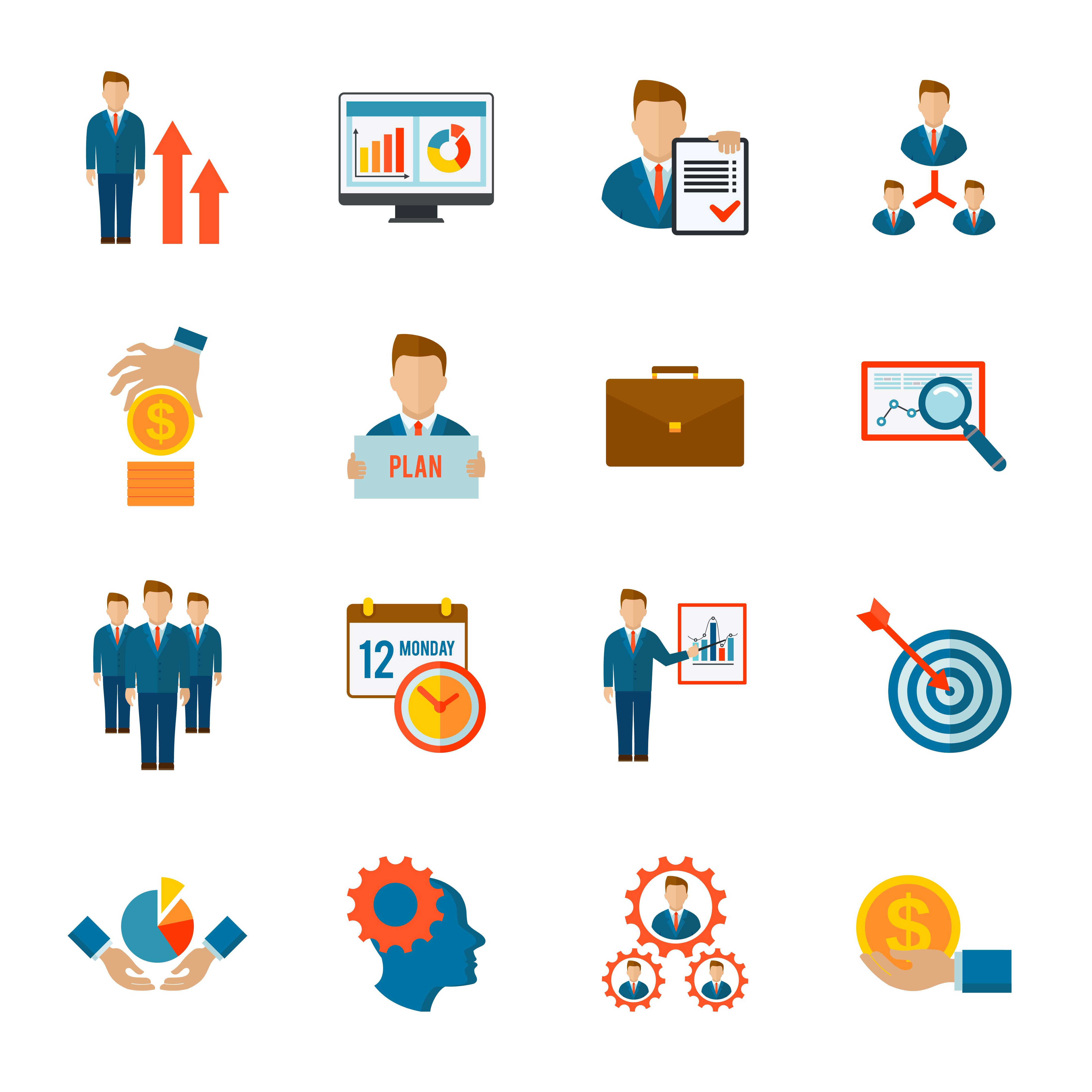 Download Management Icon Flat 427647 - Download Free Vectors ...