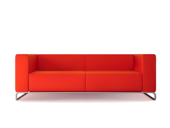 Red Sofa Isolated vector