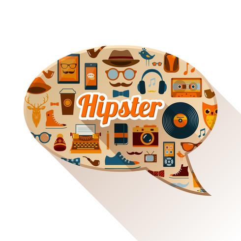 Hipster Social Concept vector