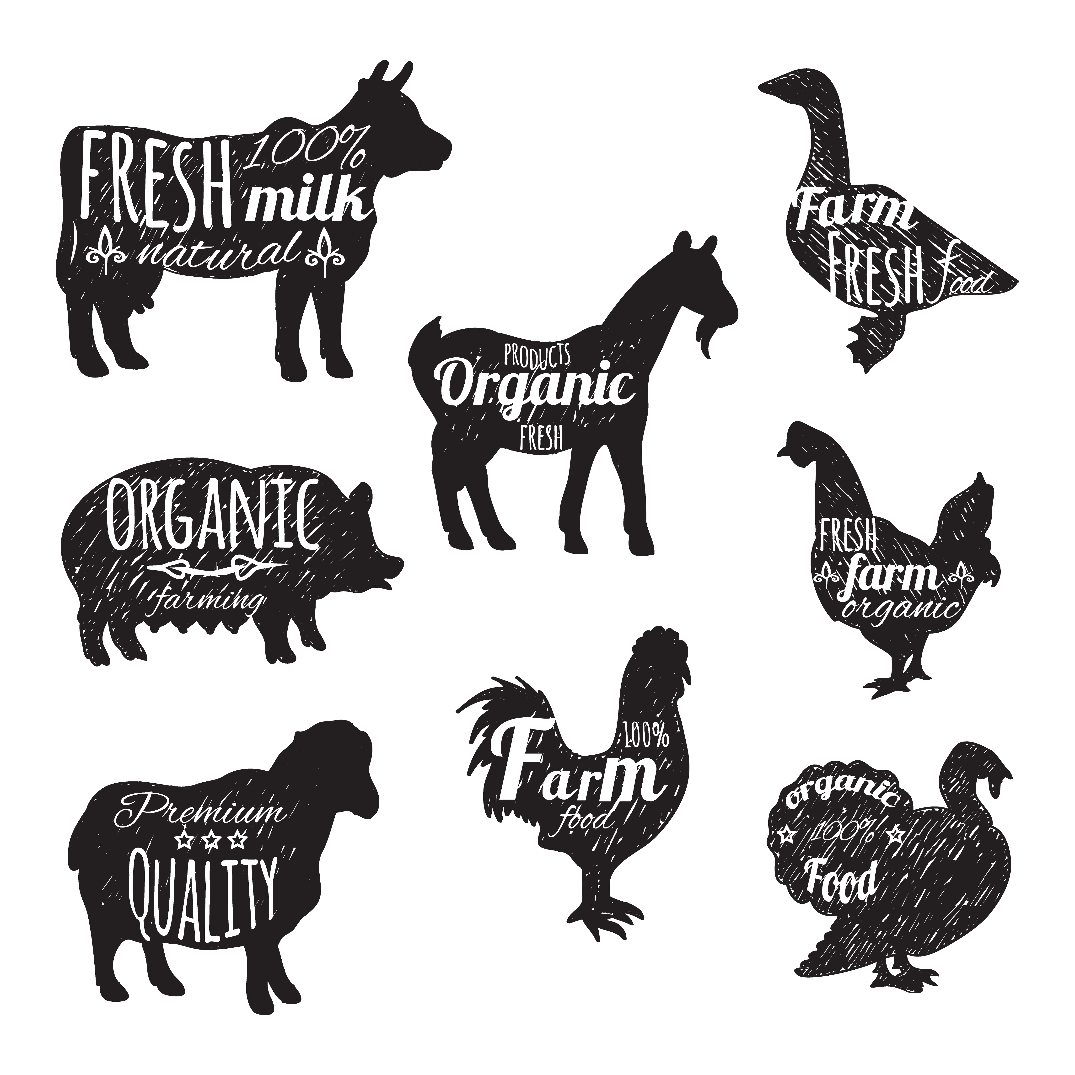 Download Farm Animals Set - Download Free Vectors, Clipart Graphics ...