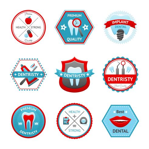 Dental Emblem Set vector