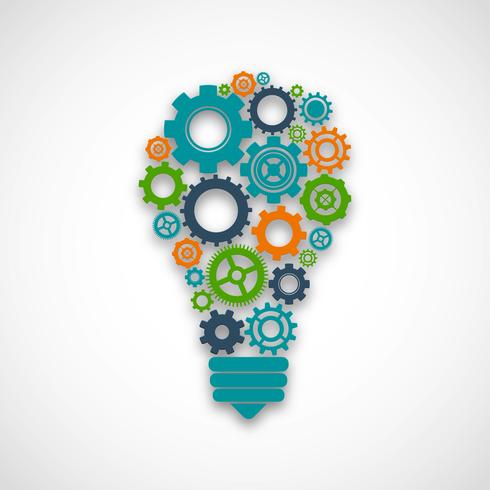 Gear Lightbulb Illustration vector