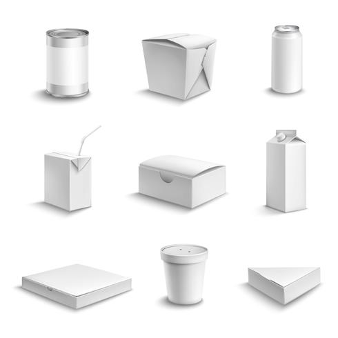 Food Package Set vector