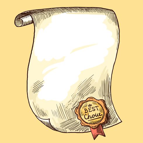 Paper Scroll With Seal 427932 Vector Art at Vecteezy