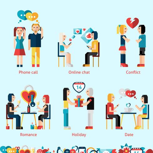 Relationship Concepts Set vector