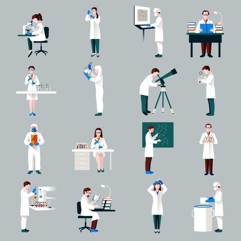 Scientists Characters Set vector