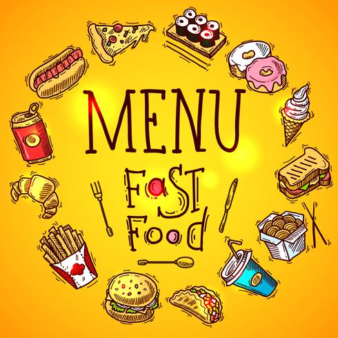 Fast Food Menu vector