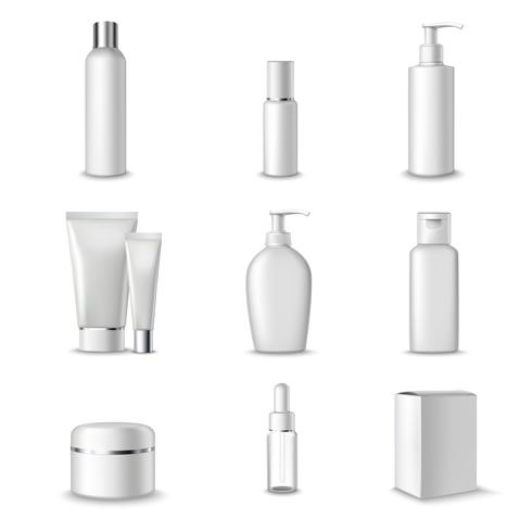 Set de Paquetes de Cosméticos vector