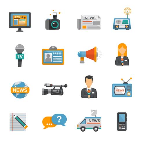 Journalist Icon Flat vector