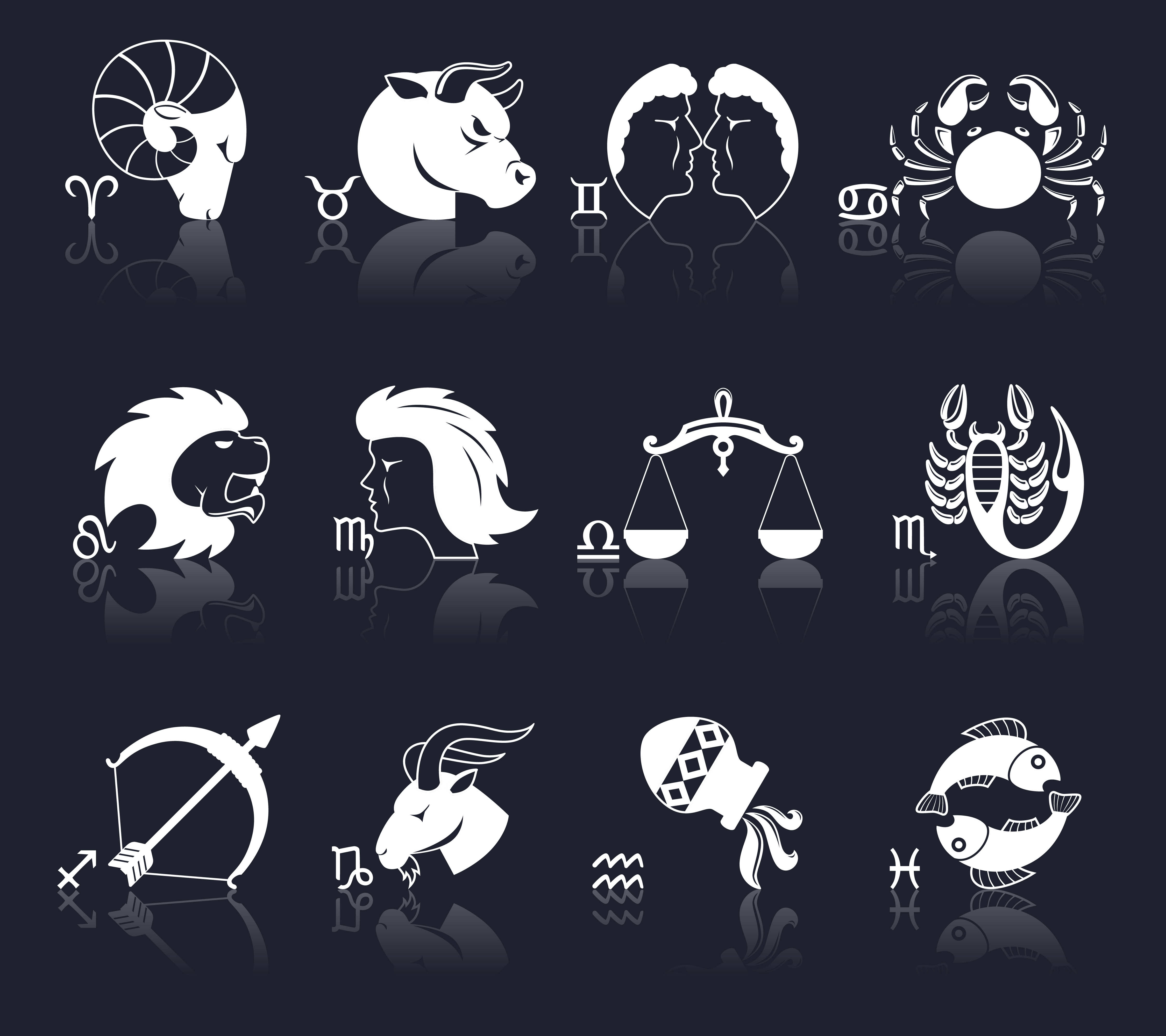 Download Zodiac Icons White - Download Free Vectors, Clipart ...