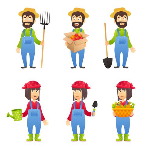 Farmer Cartoon Character vector