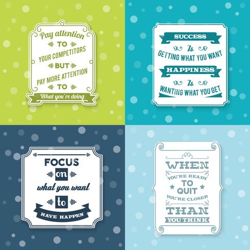 Success labels set vector
