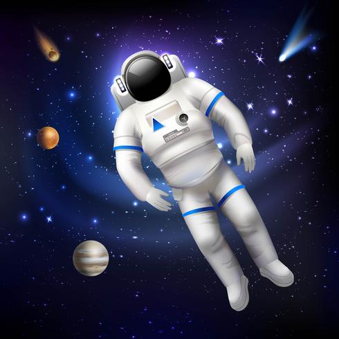 Astronaut In Space vector